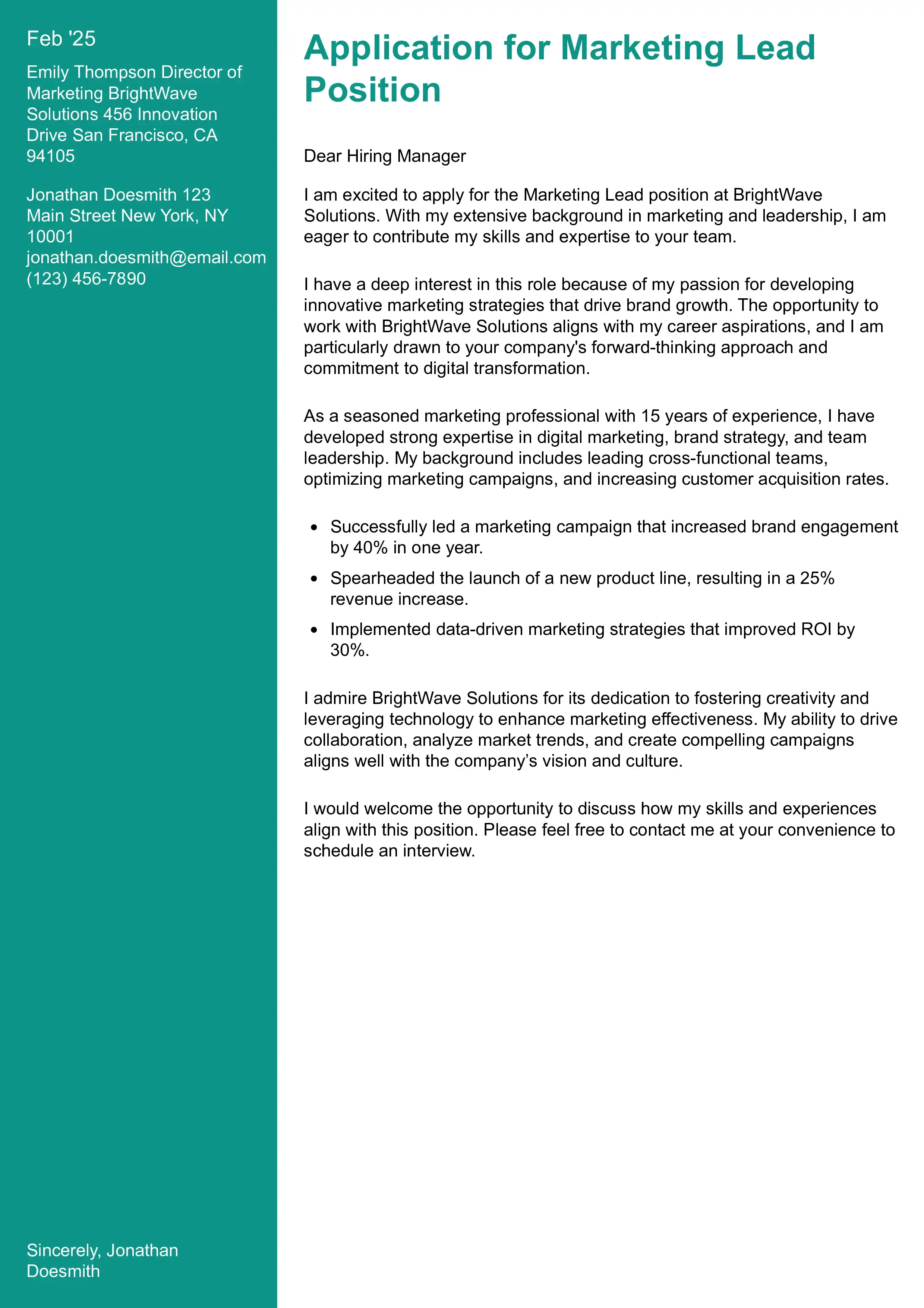 Creative Wibblit Cover Letter Editor Template 4