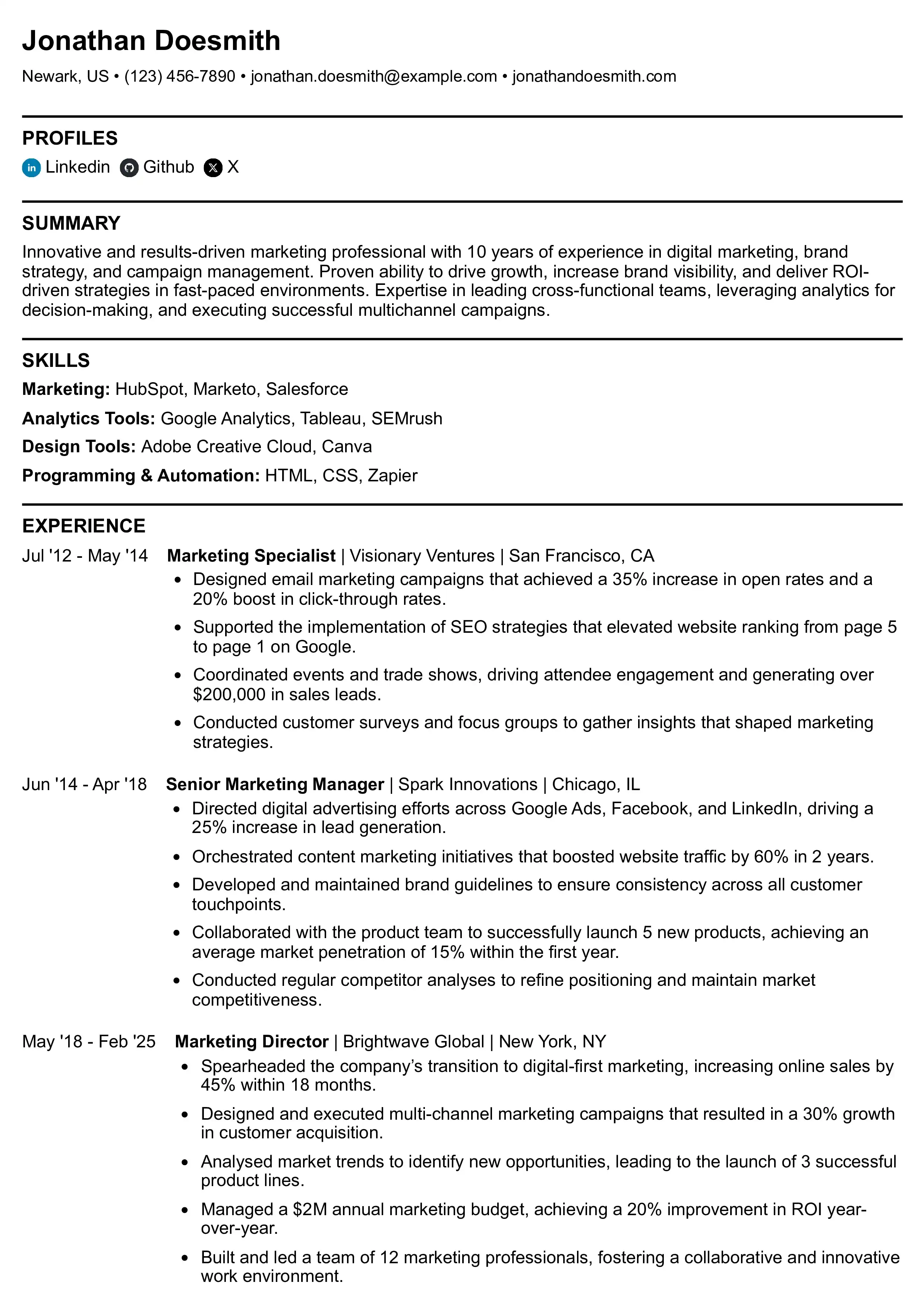 Wibblit Resume Editor Template 9